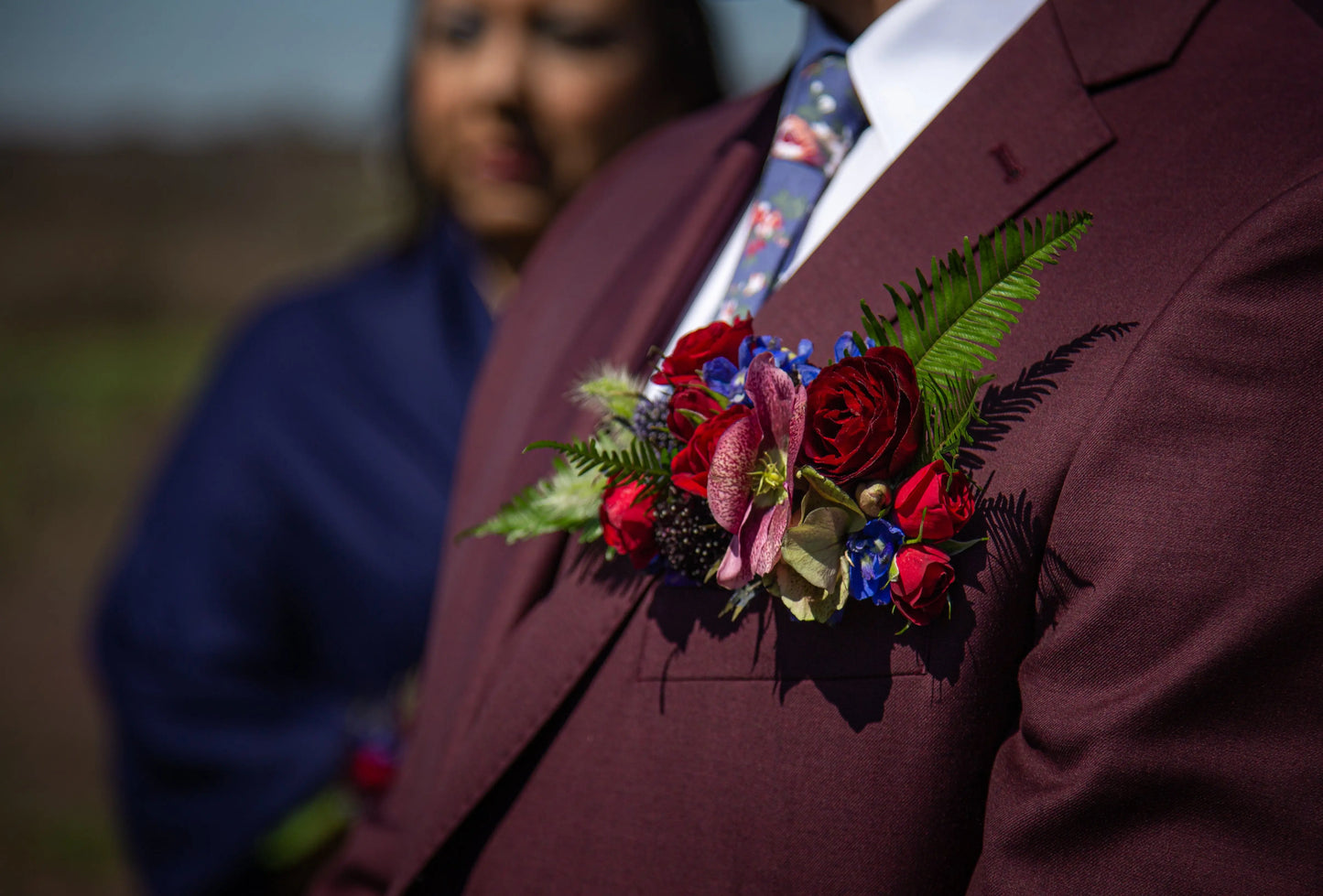 Special Occasion Floral Pocket Square Sweet Blossoms LLC