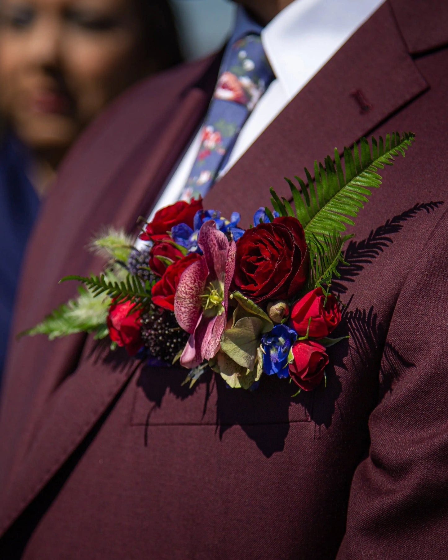 Special Occasion Floral Pocket Square Sweet Blossoms LLC