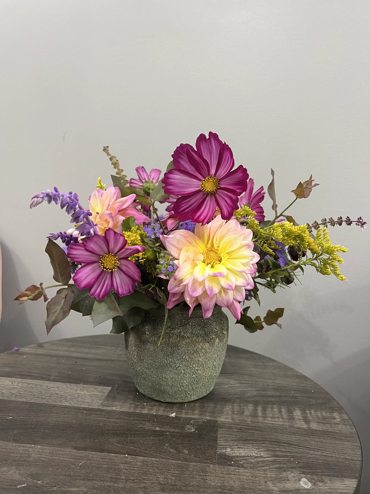 Classic Arrangement with dahlias and cosmos Sweet Blossoms LLC