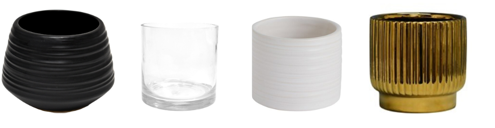 Vase options are black, white, gold or clear glass Sweet Blossoms LLC