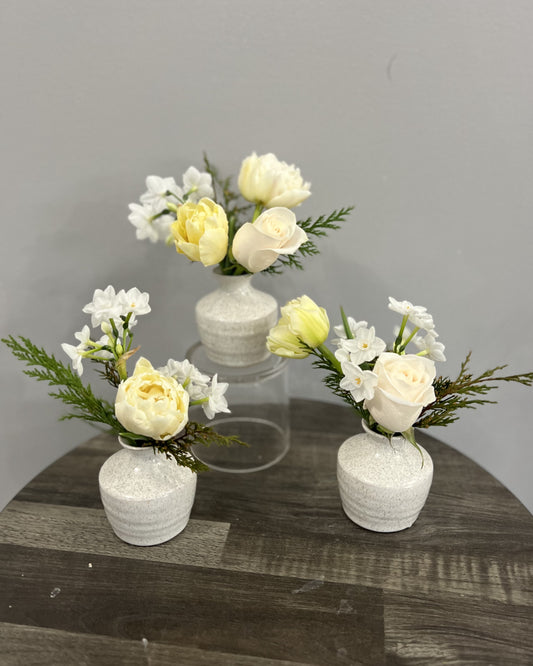 Ceramic Bud Vase Trio