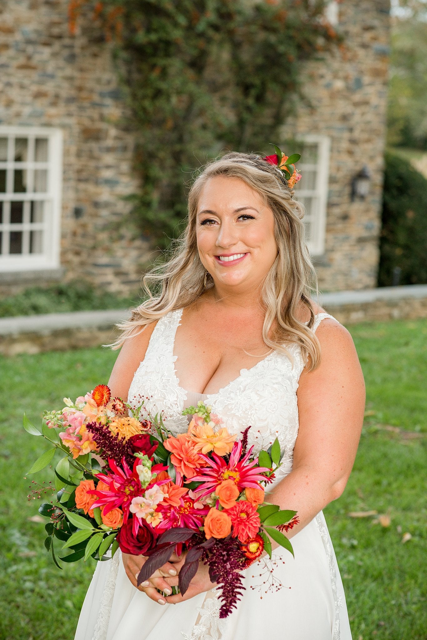wedding Bouquet with dahlias Sweet Blossoms LLC