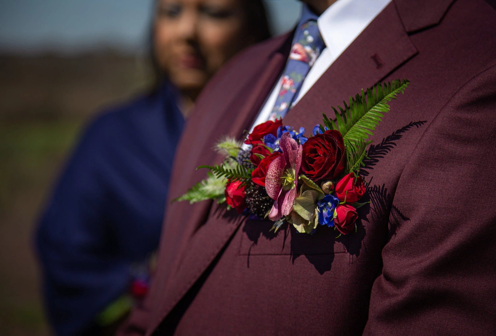 Special Occasion Floral Pocket Square Sweet Blossoms LLC