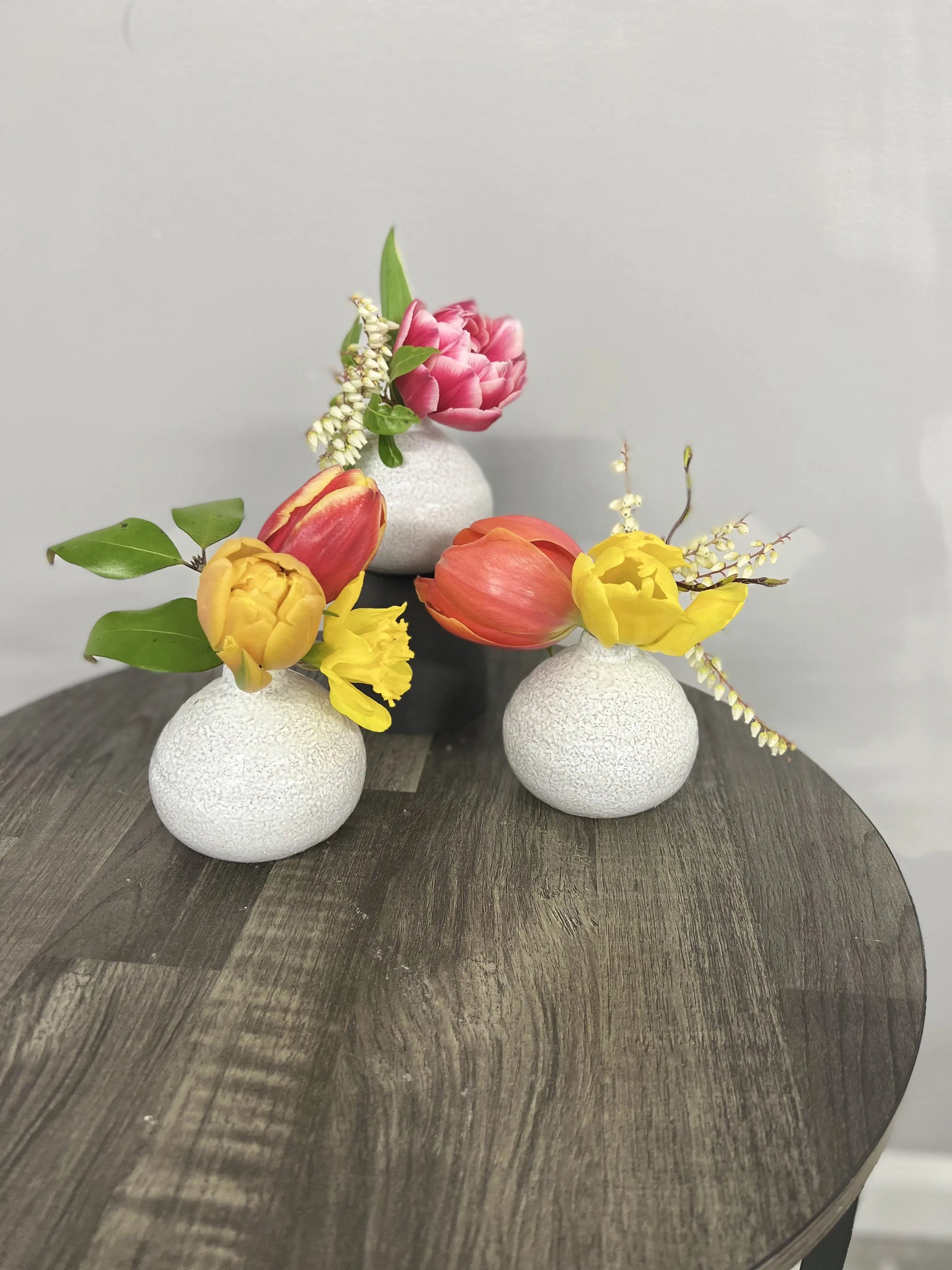 Ceramic Bud Vase Trio Sweet Blossoms LLC