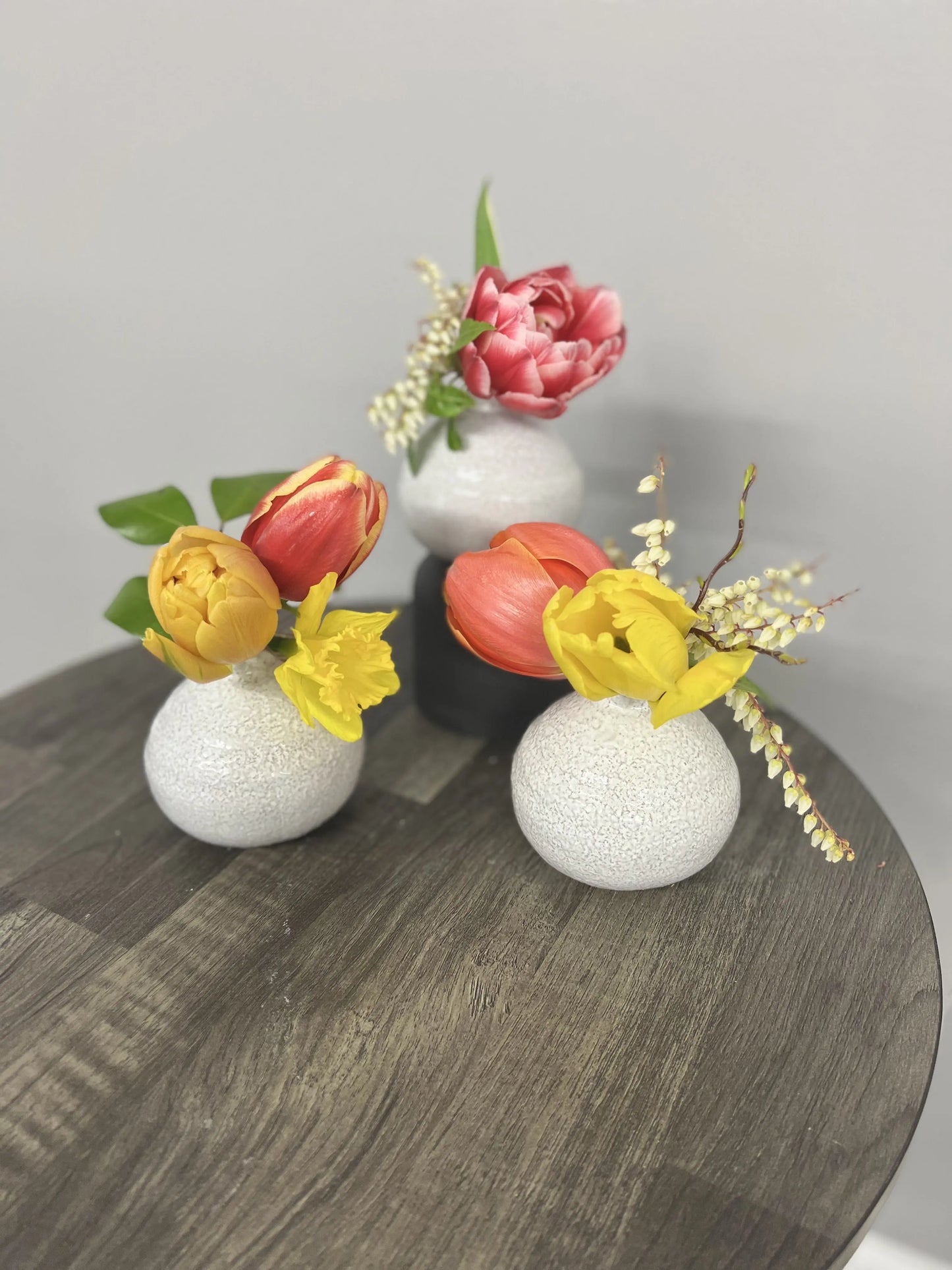 Ceramic Bud Vase Trio Sweet Blossoms LLC