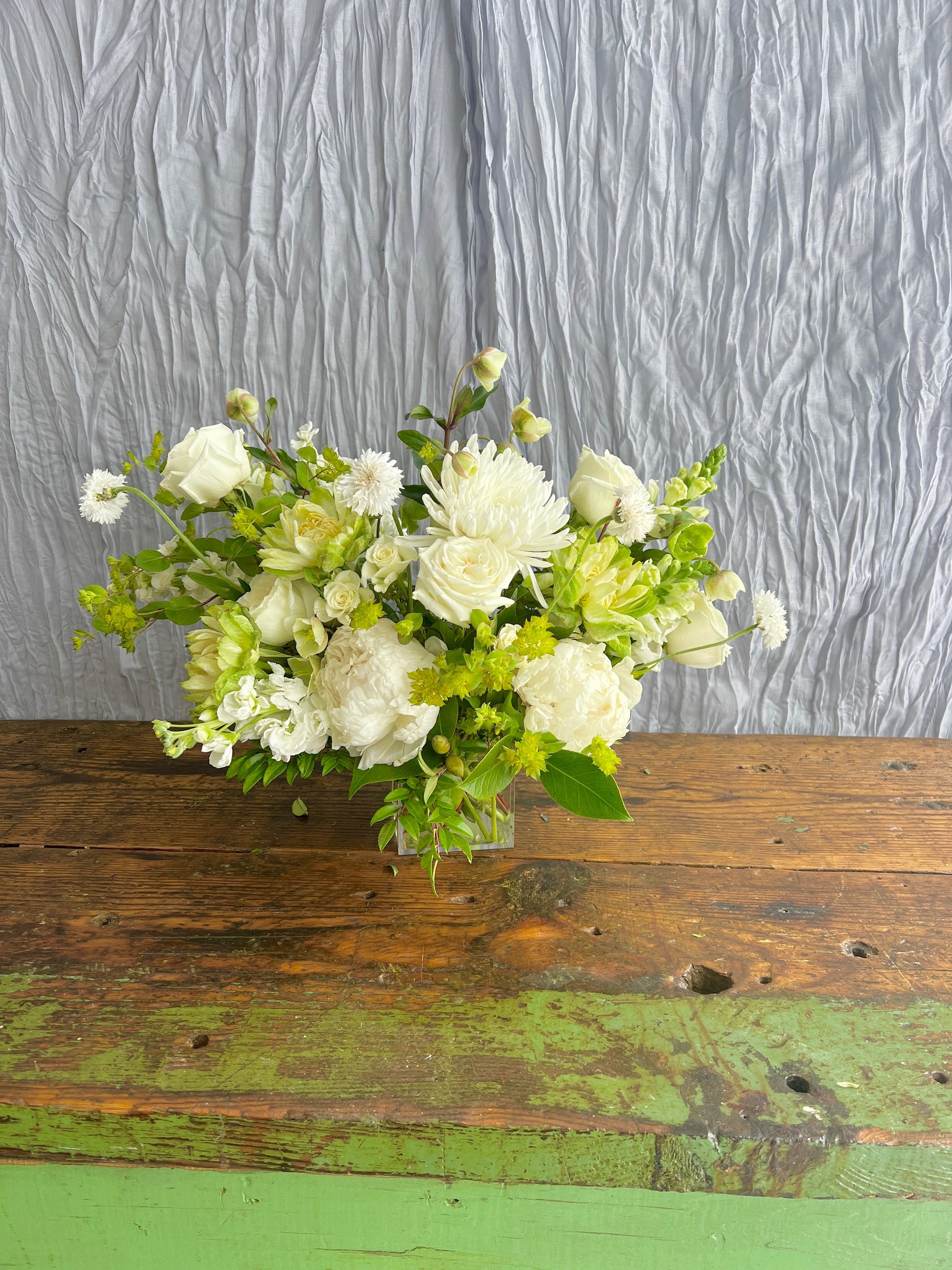 wedding Centerpiece with roses and mums Sweet Blossoms LLC